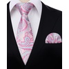 image:imageHISDERN Pink Mens Ties Paisley Tie and Pocket Square Set Formal Business Ties for Men Handkerchief Woven Classic Mens Necktie amp Wedding Party