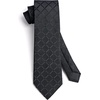 image:imageHISDERN Plaid Black Tie Handkerchief Woven Classic Mens Tie Paisley Floral Ties for Men Solid Classic