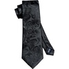 image:imageHISDERN Plaid Black Tie Handkerchief Woven Classic Mens Tie Paisley Floral Ties for Men Solid Classic