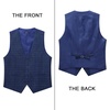 image:imageHISDERN Plaid Checkered Tie Handkerchief Set Burgundy Mens Suit Vest L Size 2 Pieces Set Classic Formal Mens Dress Vest Match With Necktie and Pocket Square Set Red Maroon