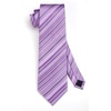 image:imageHISDERN Purple Ties Men Black Vest Stripe Silk Formal Tie with Pocket Square Cufflinks Set Solid Violet Necktie Handkerchief for Business Classic 34