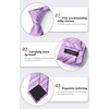 image:imageHISDERN Purple Ties Men Black Vest Stripe Silk Formal Tie with Pocket Square Cufflinks Set Solid Violet Necktie Handkerchief for Business Classic 34