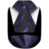 image:imageHISDERN Ties for Men Classic Animal Tie and Pocket Square Set Jacquard Woven Silk Neckties Handkerchief Wedding Party04black Purple Bat
