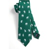 image:imageHISDERN Ties for Men Classic Animal Tie and Pocket Square Set Jacquard Woven Silk Neckties Handkerchief Wedding Party05green Elephant