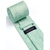 image:imageHISDERN Ties for Men Classic Green Woven Ties and Pocket Square Set Formal Business Paisley Necktie Handkerchief Elegant Wedding Party Mens Neckties