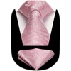 image:imageHISDERN Ties for Men Purple Paisley Tie and Pocket Square Woven Classic Business Hot Pink Mens Tie Handkerchief Set Wedding Party Necktie Plum