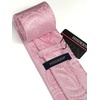 image:imageHISDERN Ties for Men Purple Paisley Tie and Pocket Square Woven Classic Business Hot Pink Mens Tie Handkerchief Set Wedding Party Necktie Plum
