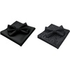 image:imageHISDERN Black Bow Ties for Men Pre Tied Bowtie and Pocket Square Set for Classic Adjustable Clip on Stain Bowties Wedding Business Party
