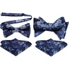 image:imageHISDERN Bow Ties for Men Navy Blue Floral Self Tie Bow Tie amp Pretied Bow Tie