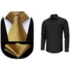 image:imageHISDERN Mens Ties Plaid Tie Men Oxford Business Casual Formal Collared Shirt