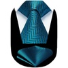 image:imageHISDERN Ties for Men Silk Extra Long Tie and Pocket Square Classic Plaid Checkered 63 inches Mens Neckties BusinessA3teals Blue