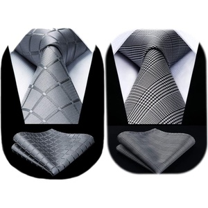 image:imageHISDERN Grey Ties for Men Wedding Business Formal