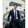 image:imageHISDERN Plaid Checkered Tie Handkerchief Woven Classic Formal Mens Necktie amp Pocket Square SetA1navy Blue