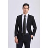 image:imageHISDERN Plaid Checkered Tie Handkerchief Woven Classic Formal Mens Necktie amp Pocket Square SetA2black