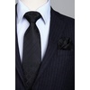 image:imageHISDERN Plaid Checkered Tie Handkerchief Woven Classic Formal Mens Necktie amp Pocket Square SetA2black