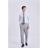 image:imageHISDERN Plaid Checkered Tie Handkerchief Woven Classic Formal Mens Necktie amp Pocket Square SetA4grey