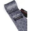 image:imageHISDERN Plaid Checkered Tie Handkerchief Woven Classic Formal Mens Necktie amp Pocket Square SetA4grey