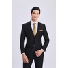 image:imageHISDERN Plaid Checkered Tie Handkerchief Woven Classic Formal Mens Necktie amp Pocket Square SetA6tan