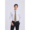 image:imageHISDERN Plaid Checkered Tie Handkerchief Woven Classic Formal Mens Necktie amp Pocket Square SetA6tan