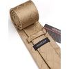 image:imageHISDERN Plaid Checkered Tie Handkerchief Woven Classic Formal Mens Necktie amp Pocket Square SetA6tan