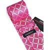image:imageHISDERN Plaid Checkered Tie Handkerchief Woven Classic Formal Mens Necktie amp Pocket Square SetA7pink Hot