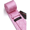 image:imageHISDERN Plaid Checkered Tie Handkerchief Woven Classic Formal Mens Necktie amp Pocket Square SetA7pink Pale
