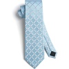 image:imageHISDERN Plaid Checkered Tie Handkerchief Woven Classic Formal Mens Necktie amp Pocket Square SetA8blue Pale