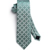 image:imageHISDERN Plaid Checkered Tie Handkerchief Woven Classic Formal Mens Necktie amp Pocket Square SetA8green Mint