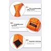 image:imageHISDERN Plaid Checkered Tie Handkerchief Woven Classic Formal Mens Necktie amp Pocket Square SetA9orange