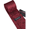 image:imageHISDERN Plaid Checkered Tie Handkerchief Woven Classic Formal Mens Necktie amp Pocket Square SetA9red