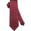 image:imageHISDERN Plaid Checkered Tie Handkerchief Woven Classic Formal Mens Necktie amp Pocket Square SetA9red