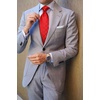 image:imageHISDERN Plaid Checkered Tie Handkerchief Woven Classic Formal Mens Necktie amp Pocket Square SetA9red Light