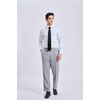 image:imageHISDERN Plaid Checkered Tie Handkerchief Woven Classic Formal Mens Necktie amp Pocket Square SetBblack