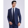 image:imageHISDERN Plaid Checkered Tie Handkerchief Woven Classic Formal Mens Necktie amp Pocket Square SetBnavy Blue