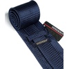 image:imageHISDERN Plaid Checkered Tie Handkerchief Woven Classic Formal Mens Necktie amp Pocket Square SetBnavy Blue