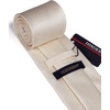 image:imageHISDERN Plaid Checkered Tie Handkerchief Woven Classic Formal Mens Necktie amp Pocket Square SetC2beige