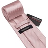 image:imageHISDERN Plaid Checkered Tie Handkerchief Woven Classic Formal Mens Necktie amp Pocket Square SetC3pink