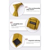image:imageHISDERN Plaid Checkered Tie Handkerchief Woven Classic Formal Mens Necktie amp Pocket Square SetC5gold