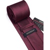 image:imageHISDERN Plaid Checkered Tie Handkerchief Woven Classic Formal Mens Necktie amp Pocket Square SetC5maroon