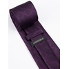 image:imageHISDERN Plaid Checkered Tie Handkerchief Woven Classic Formal Mens Necktie amp Pocket Square SetC5purple Plum