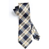 image:imageHISDERN Plaid Checkered Tie Handkerchief Woven Classic Formal Mens Necktie amp Pocket Square SetC7brown