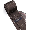 image:imageHISDERN Plaid Checkered Tie Handkerchief Woven Classic Formal Mens Necktie amp Pocket Square SetD1brown Plaid