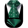image:imageHISDERN Plaid Checkered Tie Handkerchief Woven Classic Formal Mens Necktie amp Pocket Square SetD1green Plaid