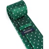 image:imageHISDERN Plaid Checkered Tie Handkerchief Woven Classic Formal Mens Necktie amp Pocket Square SetD1green Plaid