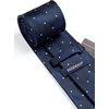 image:imageHISDERN Plaid Checkered Tie Handkerchief Woven Classic Formal Mens Necktie amp Pocket Square SetD1navy Blue