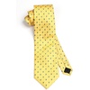 image:imageHISDERN Plaid Checkered Tie Handkerchief Woven Classic Formal Mens Necktie amp Pocket Square SetD1yellow