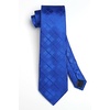 image:imageHISDERN Plaid Checkered Tie Handkerchief Woven Classic Formal Mens Necktie amp Pocket Square SetE1cobalt Blue