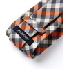 image:imageHISDERN Plaid Checkered Tie Handkerchief Woven Classic Formal Mens Necktie amp Pocket Square SetE2orange