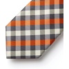 image:imageHISDERN Plaid Checkered Tie Handkerchief Woven Classic Formal Mens Necktie amp Pocket Square SetE2orange