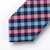 image:imageHISDERN Plaid Checkered Tie Handkerchief Woven Classic Formal Mens Necktie amp Pocket Square SetE2pink